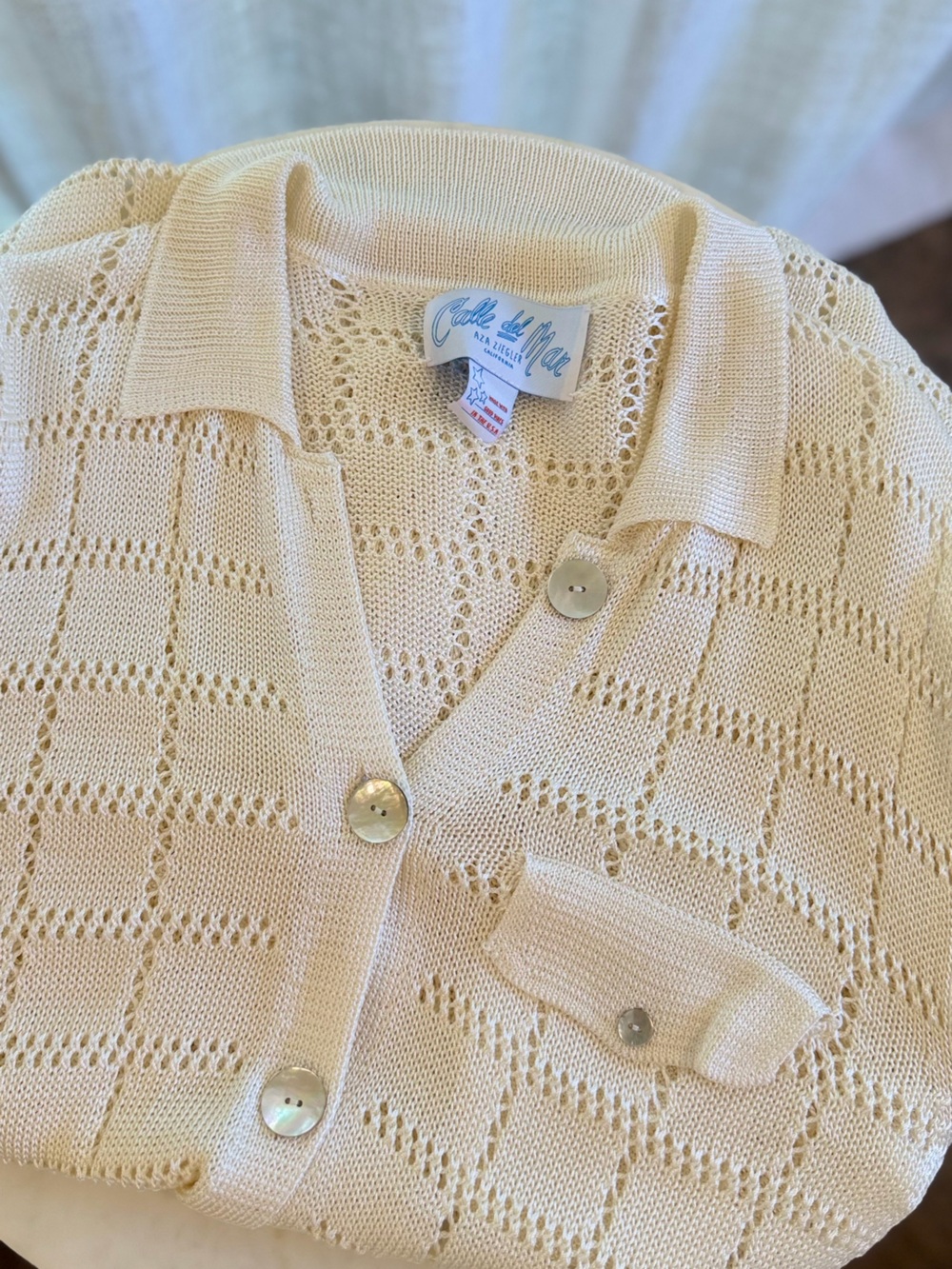 Calle Del Mar Long Sleeve Patchwork Set in Natural